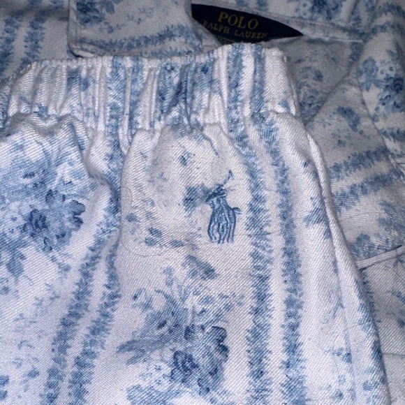 Ralph Lauren Blue Floral Kids Pajama Set - Picture 4 of 4